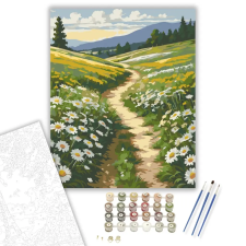 Számfestő.hu Domboldali Margaréták - számfestő készlet – 80×100 cm (Keret nélkül) kreatív és készségfejlesztő