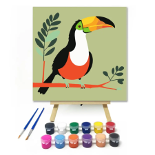 Számfestő.hu Dzsungel királya - gyerek számfestő készlet – 40×40 cm (Keretre feszítve) kreatív és készségfejlesztő