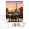 Számfestő.hu Eiffel-torony Naplementében a Trocadéro Kertjeiből - számfestő készlet – 40×50 cm (Keretre feszítve)