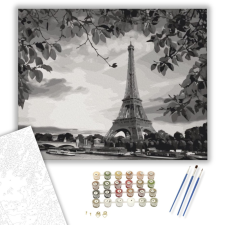 Számfestő.hu Eiffel Torony - számfestő készlet – 40×50 cm (Keretre feszítve) kreatív és készségfejlesztő