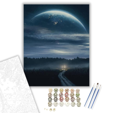 Számfestő.hu Éjszakai kilátás - számfestő készlet – 40×50 cm (Keretre feszítve) kreatív és készségfejlesztő