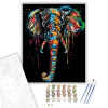 Számfestő.hu Elefánt színekből - számfestő készlet – 50×60 cm (Keret nélkül)