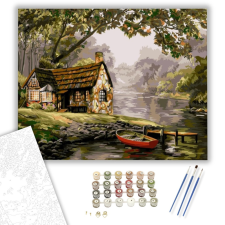 Számfestő.hu Elhagyatott ház - számfestő készlet – 40×50 cm (Keretre feszítve) kreatív és készségfejlesztő