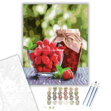 Számfestő.hu Eper jam - számfestő készlet – 40×50 cm (Keretre feszítve) kreatív és készségfejlesztő
