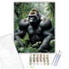 Számfestő.hu Ezüsthátú Gorilla a Dzsungelben - számfestő készlet – 40×50 cm (Keretre feszítve)
