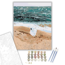 Számfestő.hu Fehér ruhás lány - számfestő készlet – 40×50 cm (Keretre feszítve) kreatív és készségfejlesztő