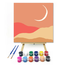 Számfestő.hu Felkelő Hold - gyerek számfestő készlet – 40×40 cm (Keretre feszítve) kreatív és készségfejlesztő