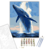 Számfestő.hu Fenséges Kék Bálna a Mélységből - számfestő készlet – 40×50 cm (Keretre feszítve)
