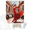 Számfestő.hu Flamenco Táncos Cordobai Udvarban - számfestő készlet – 60×70 cm (Keret nélkül)
