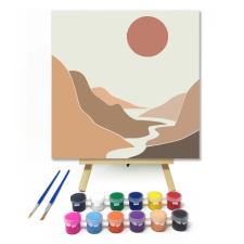 Számfestő.hu Folyó - gyerek számfestő készlet – 20×20 cm (Keretre feszítve) kreatív és készségfejlesztő