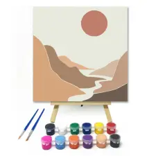 Számfestő.hu Folyó - gyerek számfestő készlet – 50×50 cm (Keretre feszítve) kreatív és készségfejlesztő