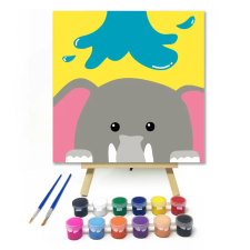 Számfestő.hu Fürdés - gyerek számfestő készlet – 40×40 cm (Keretre feszítve) kreatív és készségfejlesztő