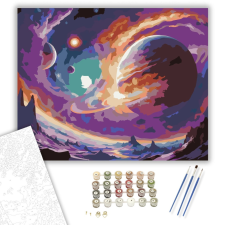 Számfestő.hu Gázóriás és Holdjai - számfestő készlet – 40×50 cm (Keretre feszítve) kreatív és készségfejlesztő
