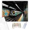 Számfestő.hu Graffitivel Díszített Metró Az Aluljáróban - számfestő készlet – 40×50 cm (Keretre feszítve)