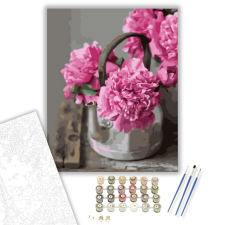 Számfestő.hu Gyönyörű bazsarózsák - számfestő készlet – 40×50 cm (Keretre feszítve) kreatív és készségfejlesztő