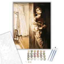 Számfestő.hu Gyönyörű lány - számfestő készlet – 40×50 cm (Keretre feszítve) kreatív és készségfejlesztő