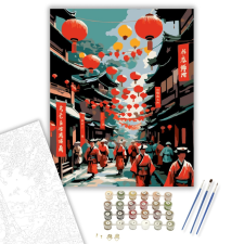 Számfestő.hu Hagyományos Shinto Felvonulás - számfestő készlet – 40×50 cm (Keretre feszítve) kreatív és készségfejlesztő