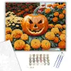 Számfestő.hu Halloween tök őszi virágokkal - számfestő készlet – 80×100 cm (Keret nélkül)