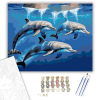 Számfestő.hu Harmonikus Delfinek az Óceán Mélyén - számfestő készlet – 40×50 cm (Keretre feszítve)