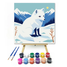 Számfestő.hu Havas hegyek között - gyerek számfestő készlet – 50×50 cm (Keret nélkül) kreatív és készségfejlesztő