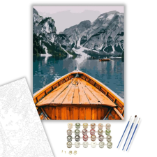 Számfestő.hu Hegyekben csónakázni - számfestő készlet – 40×50 cm (Keretre feszítve) kreatív és készségfejlesztő