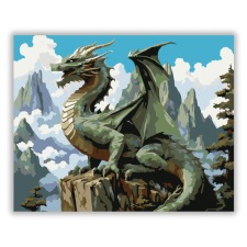 Számfestő.hu Hegyi Sárkány a Felhők Felett - számfestő készlet kreatív és készségfejlesztő
