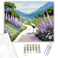 Számfestő.hu Hegyi Tó Nyugalma - számfestő készlet – 60×70 cm (Keretre feszítve) kreatív és készségfejlesztő