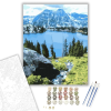 Számfestő.hu Hegyi tó - számfestő készlet – 40×50 cm (Keretre feszítve)