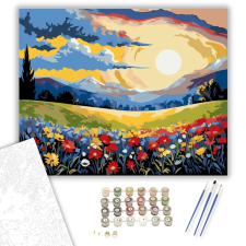 Számfestő.hu Hegyi Virágok Tüze - számfestő készlet – 60×70 cm (Keretre feszítve) kreatív és készségfejlesztő