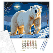 Számfestő.hu Holdfény Éjféli Medve - számfestő készlet – 80×100 cm (Keret nélkül) kreatív és készségfejlesztő