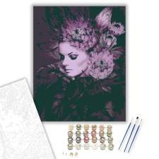 Számfestő.hu Hölgy lilában - számfestő készlet – 40×50 cm (Keretre feszítve) kreatív és készségfejlesztő