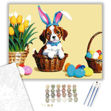 Számfestő.hu Húsvéti Hangulat - húsvéti számfestő készlet – 40×50 cm (Keretre feszítve) kreatív és készségfejlesztő