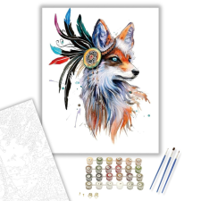 Számfestő.hu Indián Róka - számfestő készlet – 40×50 cm (Keretre feszítve) kreatív és készségfejlesztő