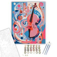 Számfestő.hu Jazz Hangszerek Absztrakt Ábrázolása - számfestő készlet – 60×70 cm (Keret nélkül) kreatív és készségfejlesztő