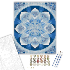 Számfestő.hu Jégkristály Mandala - számfestő készlet – 40×50 cm (Keretre feszítve) kreatív és készségfejlesztő