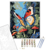 Számfestő.hu Jewel-Toned Pillangó Piros Gombán - számfestő készlet – 40×50 cm (Keretre feszítve)