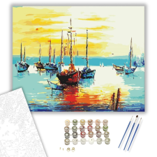 Számfestő.hu Káprázatos Vitorlák - számfestő készlet – 40×50 cm (Keretre feszítve) kreatív és készségfejlesztő