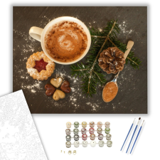 Számfestő.hu Karácsony reggel - számfestő készlet – 40×50 cm (Keretre feszítve) kreatív és készségfejlesztő