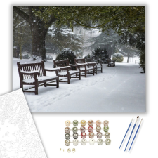 Számfestő.hu Karácsonyi csend- számfestő készlet – 40×50 cm (Keretre feszítve) kreatív és készségfejlesztő