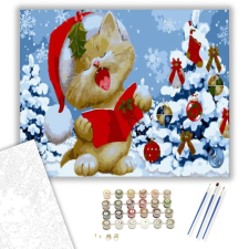 Számfestő.hu Karácsonyi ének - számfestő készlet – 40×50 cm (Keretre feszítve) kreatív és készségfejlesztő