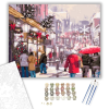 Számfestő.hu Karácsonyi vásár - számfestő készlet – 40×50 cm (Keretre feszítve)