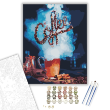 Számfestő.hu Kávé - számfestő készlet – 40×50 cm (Keretre feszítve) kreatív és készségfejlesztő