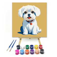 Számfestő.hu Kedves szemek - gyerek számfestő készlet – 20×20 cm (Keretre feszítve) kreatív és készségfejlesztő