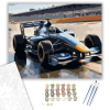 Számfestő.hu Kék Formula 1 Versenyautó a Kanyarban - számfestő készlet – 40×50 cm (Keretre feszítve)