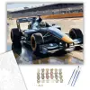 Számfestő.hu Kék Formula 1 Versenyautó a Kanyarban - számfestő készlet – 60×70 cm (Keretre feszítve)