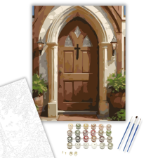 Számfestő.hu Keresztény Templomkapu - számfestő készlet – 40×50 cm (Keretre feszítve) kreatív és készségfejlesztő