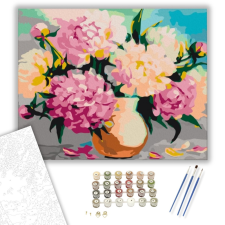 Számfestő.hu Kerti Virágok - számfestő készlet – 40×50 cm (Keretre feszítve) kreatív és készségfejlesztő
