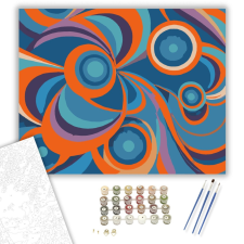 Számfestő.hu Kinetikus Ovális Absztrakció - számfestő készlet – 40×50 cm (Keretre feszítve) kreatív és készségfejlesztő