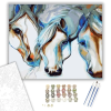 Számfestő.hu Kíváncsiskodó lovak - számfestő készlet – 80×100 cm (Keretre feszítve)