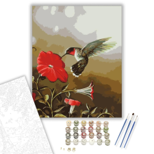 Számfestő.hu Kolibri - számfestő készlet – 40×50 cm (Keretre feszítve) kreatív és készségfejlesztő